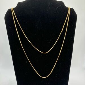 Napier 37” Gold-Tone Box Chain Necklace